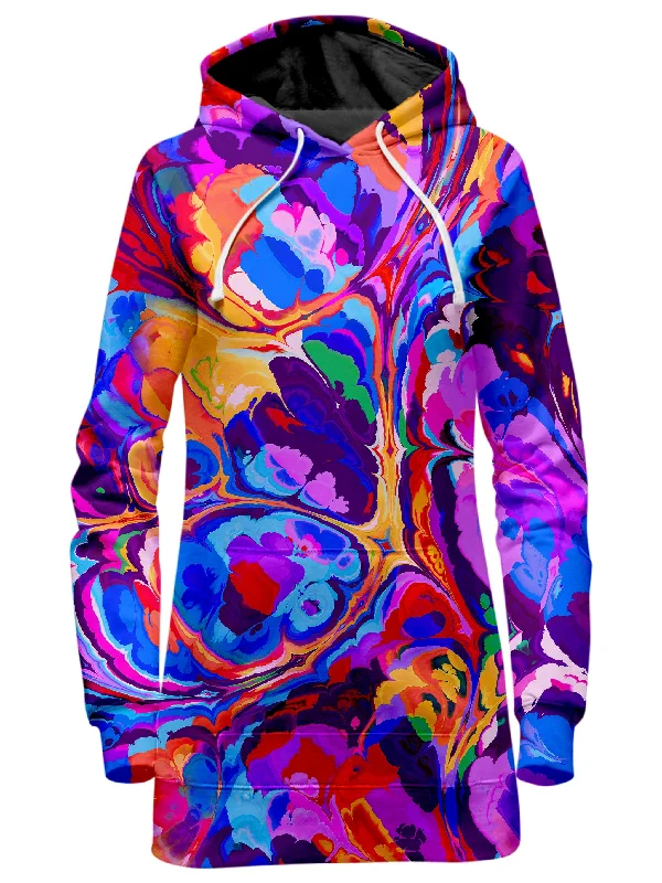 Women's hoodie with a glittery print for a glamorous and sparkly appearanceOverflow Hoodie Dress Women's hoodie with a glittery print for a glamorous and sparkly appearanceOverflow Hoodie Dress