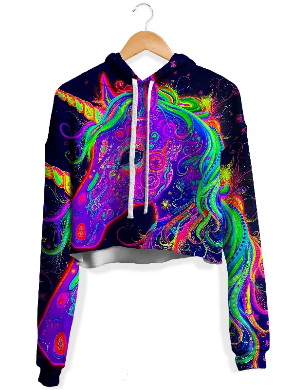 Women's tie - front hoodie in a lightweight fabric for summer layeringPegasus Fleece Crop Hoodie Women's tie - front hoodie in a lightweight fabric for summer layeringPegasus Fleece Crop Hoodie