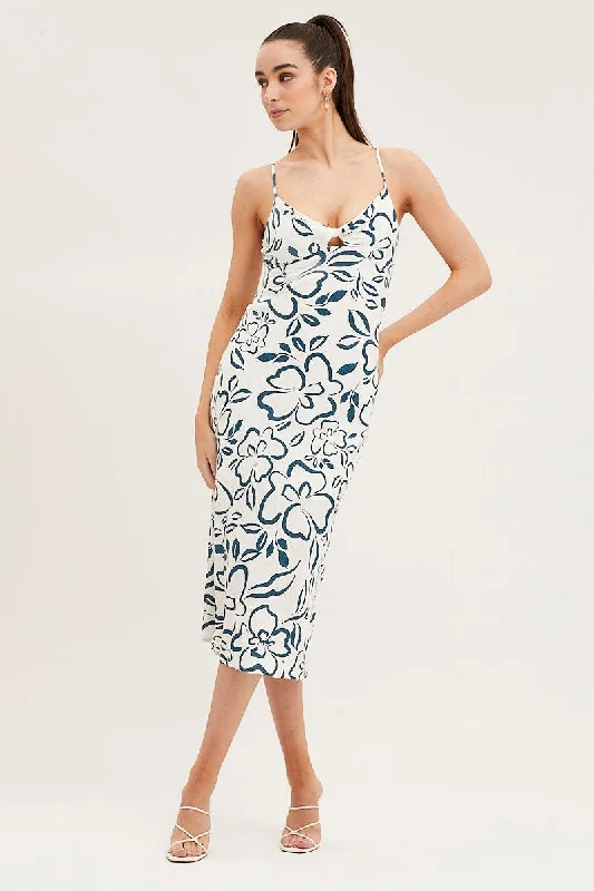 Backless Women Dress for a Sexy and Alluring Look at Evening EventsPrint Linen Slip Midi Dress Backless Women Dress for a Sexy and Alluring Look at Evening EventsPrint Linen Slip Midi Dress