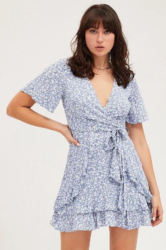 Off - the - Shoulder Women Dress for a Romantic and Feminine LookPrint Skater Dress Short Sleeve Mini Off - the - Shoulder Women Dress for a Romantic and Feminine LookPrint Skater Dress Short Sleeve Mini
