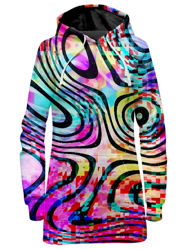 Women's quarter - zip sweatshirt made of organic cotton for eco - conscious fashionPsytrance Hoodie Dress