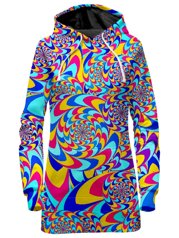 Women's tie - front hoodie in a lightweight fabric for summer layeringRabbit Hole Hoodie Dress