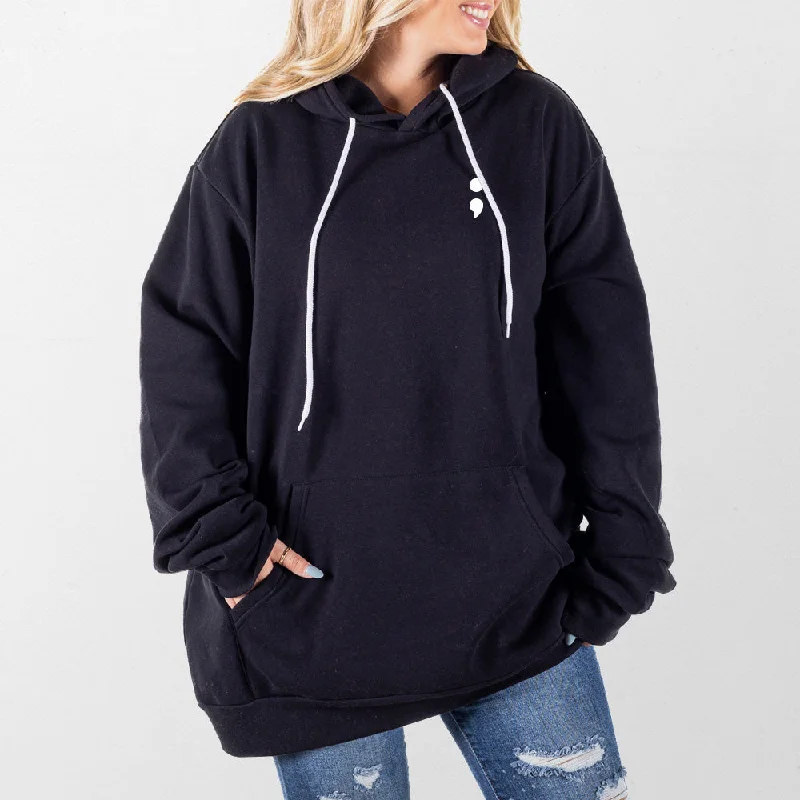 Women's crew - neck sweatshirt in a heather gray shade for a classic and versatile optionSemicolon Giant Hoodie