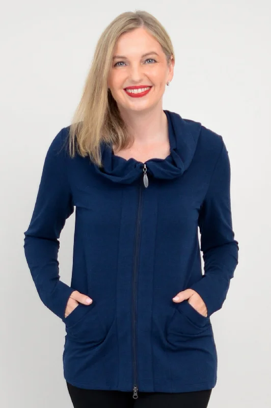Women's cropped down jackets in bold colors for a sporty and fashionable winter outfitSeymour Jacket, Indigo, Bamboo Women's cropped down jackets in bold colors for a sporty and fashionable winter outfitSeymour Jacket, Indigo, Bamboo