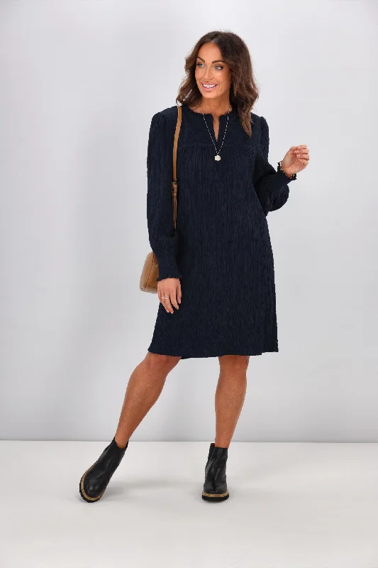 Strapless Women Dress with a Built - in Bra for Comfort and SupportShine On Label Haven Textured Shirred Yoke Dress Midnight Strapless Women Dress with a Built - in Bra for Comfort and SupportShine On Label Haven Textured Shirred Yoke Dress Midnight
