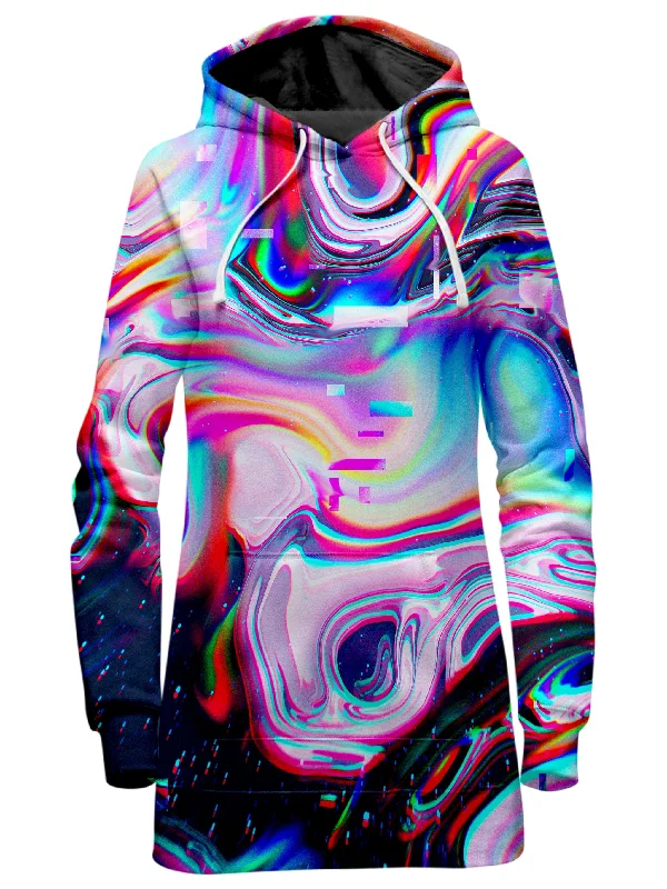 Women's cropped sweatshirt with a slogan graphic for a fun and expressive lookSimulation Break Hoodie Dress