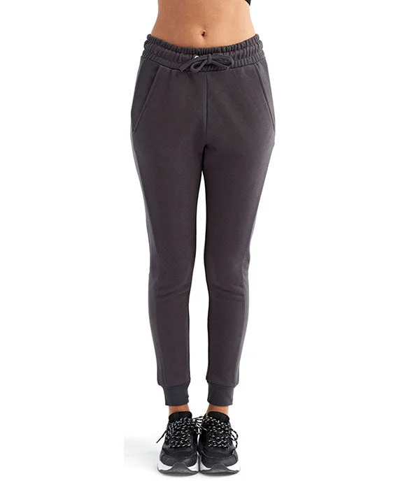 Women's quarter - zip sweatshirt made of organic cotton for eco - conscious fashionTD055 - TriDri Ladies Yoga Fitted Jogger Pants | Charcoal Women's quarter - zip sweatshirt made of organic cotton for eco - conscious fashionTD055 - TriDri Ladies Yoga Fitted Jogger Pants | Charcoal