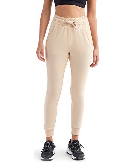 Women's cropped sweatshirt with a slogan graphic for a fun and expressive lookTD055 - TriDri Ladies Yoga Fitted Jogger Pants | Nude Women's cropped sweatshirt with a slogan graphic for a fun and expressive lookTD055 - TriDri Ladies Yoga Fitted Jogger Pants | Nude