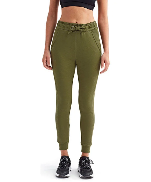 Women's color - block hoodie combining bold hues for a fashion - forward statementTD055 - TriDri Ladies Yoga Fitted Jogger Pants | Olive Women's color - block hoodie combining bold hues for a fashion - forward statementTD055 - TriDri Ladies Yoga Fitted Jogger Pants | Olive