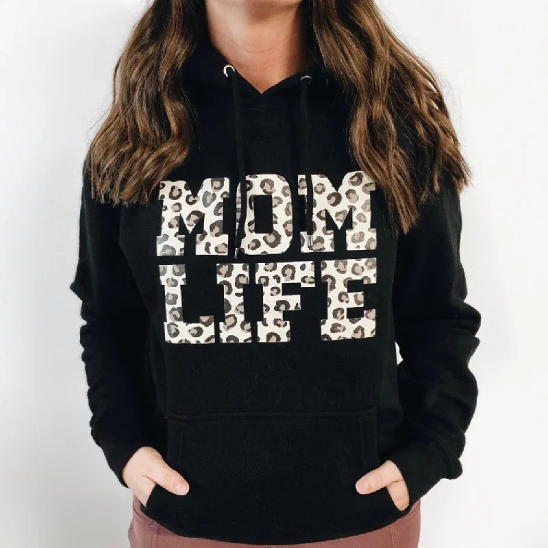 Women's graphic - printed sweatshirt featuring floral patterns for a feminine touchTraditional Leopard • Black Hoodie Women's graphic - printed sweatshirt featuring floral patterns for a feminine touchTraditional Leopard • Black Hoodie