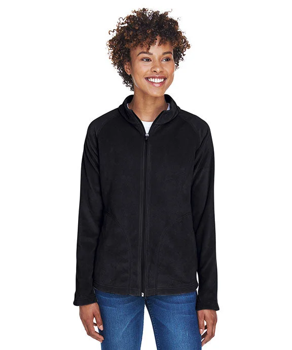 Women's cropped sweatshirt with a lace - trimmed hem for a romantic lookTT90W - Team 365 Ladies Campus Microfleece Jacket | Black Women's cropped sweatshirt with a lace - trimmed hem for a romantic lookTT90W - Team 365 Ladies Campus Microfleece Jacket | Black