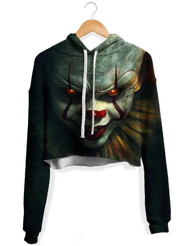 Women's quarter - zip sweatshirt made of organic cotton for eco - conscious fashionWe All Float Fleece Crop Hoodie
