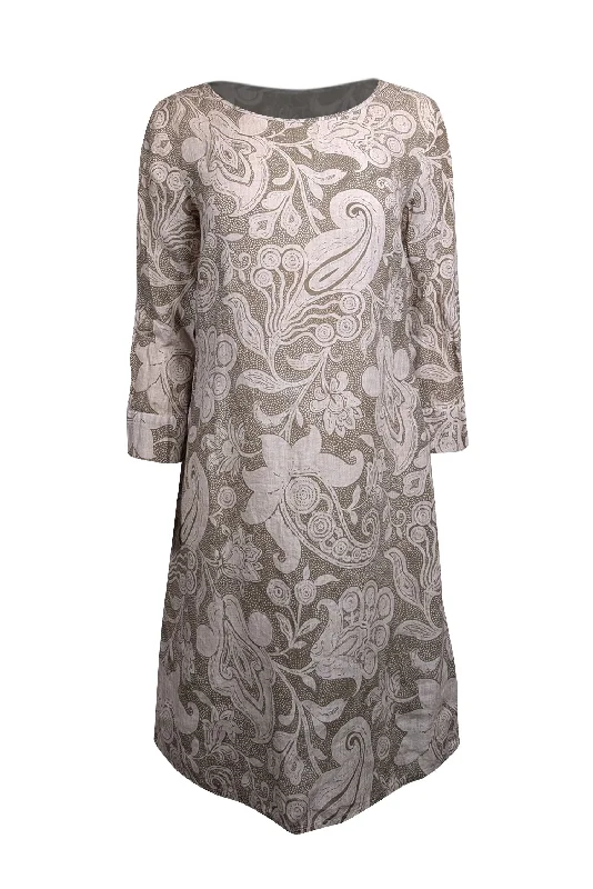 Empire Waist Women Dress to Accentuate the Bust and Conceal the Waist Empire Waist Women Dress to Accentuate the Bust and Conceal the Waist 120% Lino - Olive & Beige Paisley Print Linen Dress Sz 8 Empire Waist Women Dress to Accentuate the Bust and Conceal the Waist Empire Waist Women Dress to Accentuate the Bust and Conceal the Waist 120% Lino - Olive & Beige Paisley Print Linen Dress Sz 8