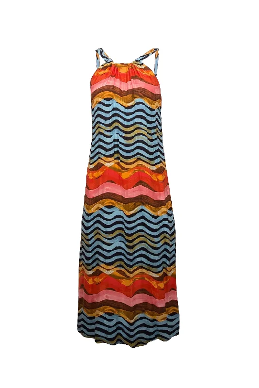 Pleated Women Dress with a Timeless and Elegant Texture Pleated Women Dress with a Timeless and Elegant Texture Corey Lynn Calter - Blue & Orange Wave Print Halter Midi Dress Sz XS Pleated Women Dress with a Timeless and Elegant Texture Pleated Women Dress with a Timeless and Elegant Texture Corey Lynn Calter - Blue & Orange Wave Print Halter Midi Dress Sz XS