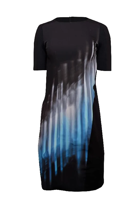 Wrap - Style Women Dress with Adjustable Fit for All Body Types Wrap - Style Women Dress with Adjustable Fit for All Body Types Elie Tahari - Black w/ Blue Sky Print Sheath Dress Sz 2 Wrap - Style Women Dress with Adjustable Fit for All Body Types Wrap - Style Women Dress with Adjustable Fit for All Body Types Elie Tahari - Black w/ Blue Sky Print Sheath Dress Sz 2