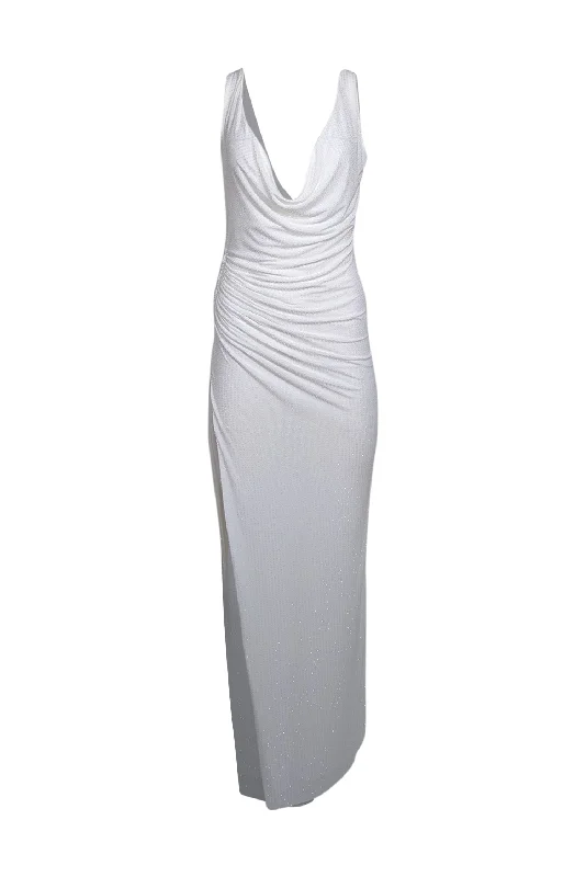 Mermaid - Style Women Dress with a Fitted Silhouette for Special Occasions Mermaid - Style Women Dress with a Fitted Silhouette for Special Occasions Meshki - White Rhinestone Embellished Cowl Neck Maxi Dress Sz S Mermaid - Style Women Dress with a Fitted Silhouette for Special Occasions Mermaid - Style Women Dress with a Fitted Silhouette for Special Occasions Meshki - White Rhinestone Embellished Cowl Neck Maxi Dress Sz S