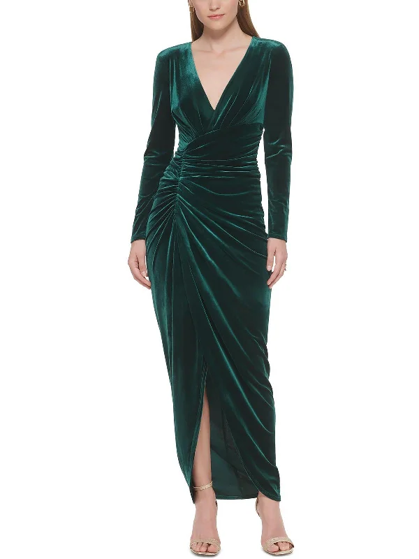 Strapless Women Dress with a Built - in Bra for Comfort and Support Strapless Women Dress with a Built - in Bra for Comfort and Support Petites Womens Velvet Long Sleeves Evening Dress