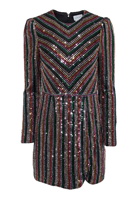 Printed Abstract Women Dress for a Modern and Artistic Appeal Printed Abstract Women Dress for a Modern and Artistic Appeal Saylor - Black & Metallic Rainbow Sequin Striped Dress Sz S Printed Abstract Women Dress for a Modern and Artistic Appeal Printed Abstract Women Dress for a Modern and Artistic Appeal Saylor - Black & Metallic Rainbow Sequin Striped Dress Sz S