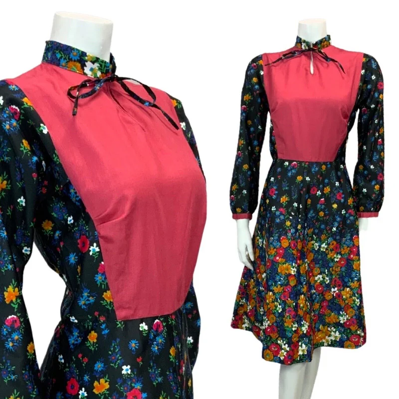Empire Waist Women Dress to Accentuate the Bust and Conceal the Waist Empire Waist Women Dress to Accentuate the Bust and Conceal the Waist VINTAGE 60s 70s BLACK BURGUNDY BLUE ORANGE FLORAL PRINT FOLK BIB DRESS 12 Empire Waist Women Dress to Accentuate the Bust and Conceal the Waist Empire Waist Women Dress to Accentuate the Bust and Conceal the Waist VINTAGE 60s 70s BLACK BURGUNDY BLUE ORANGE FLORAL PRINT FOLK BIB DRESS 12