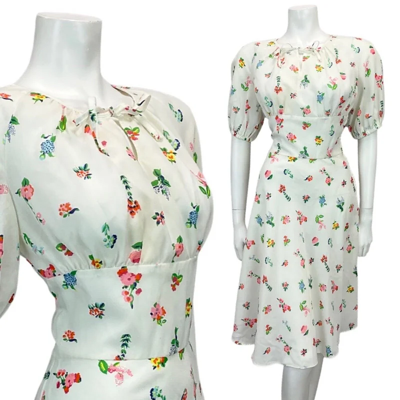 Mini Women Dress with a Short Hem for a Young and Trendy Style Mini Women Dress with a Short Hem for a Young and Trendy Style VINTAGE WHITE PINK GREEN YELLOW BLUE FLORAL PRINT MIDI DRESS 8 10