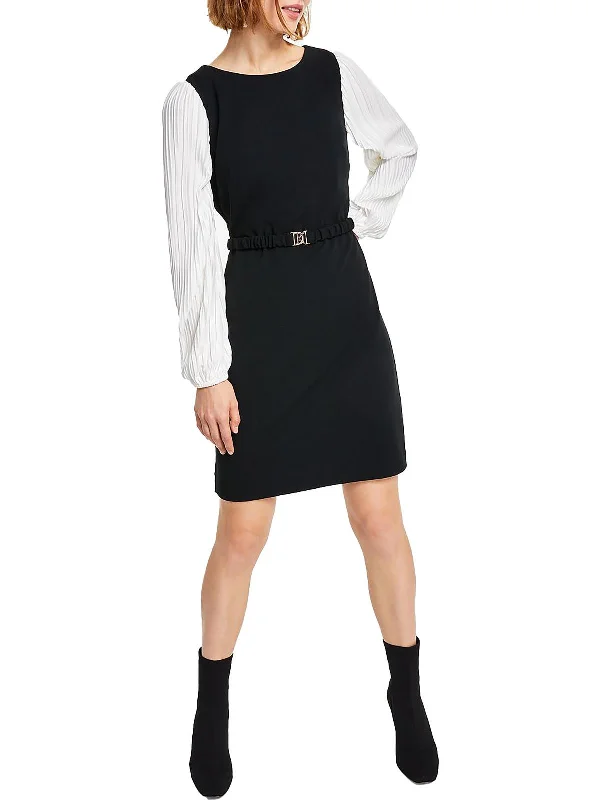 Lace - Embellished Women Dress for an Elegant and Sophisticated Appearance Lace - Embellished Women Dress for an Elegant and Sophisticated Appearance Womens Belted Midi Wear to Work Dress