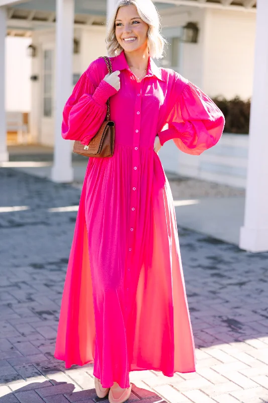 Linen maxi dresses for a breathable and lightweight summer optionAll For You Pink Maxi Dress