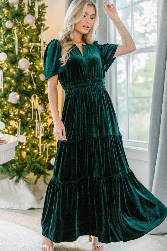 Maxi dresses with a ruched bodice for a more form - fitting and feminine shapeAlways Turn To You Emerald Green Velvet Maxi Dress Maxi dresses with a ruched bodice for a more form - fitting and feminine shapeAlways Turn To You Emerald Green Velvet Maxi Dress