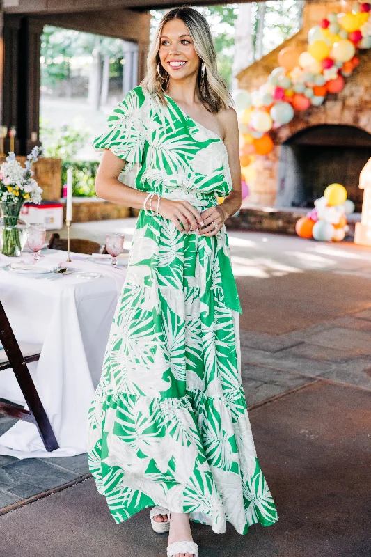 Cotton maxi dresses for a comfortable and everyday - wear optionBeachside Beauty Green Palm Maxi Dress Cotton maxi dresses for a comfortable and everyday - wear optionBeachside Beauty Green Palm Maxi Dress