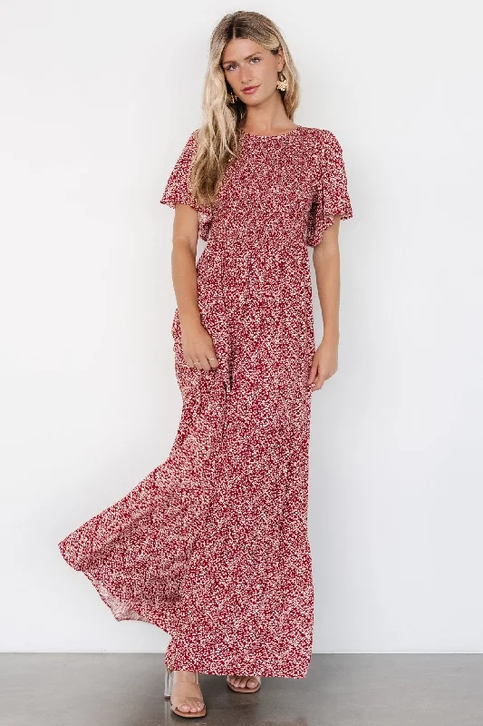 Maxi dresses with a pleated skirt for a timeless and elegant appearanceEliza Maxi Dress | Rust Print Maxi dresses with a pleated skirt for a timeless and elegant appearanceEliza Maxi Dress | Rust Print