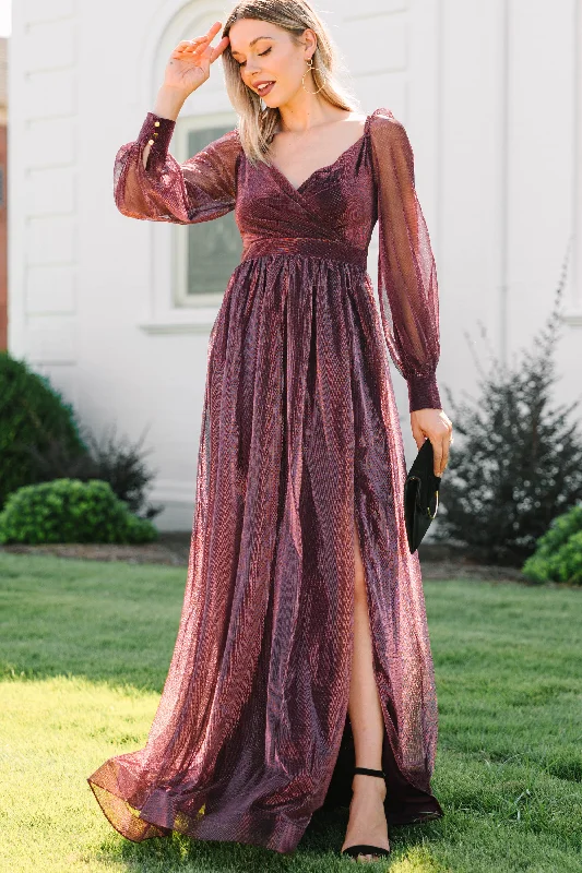 Floral print maxi dresses for summer garden partiesIn A Fantasy World Wine Red Long Sleeve Maxi Dress Floral print maxi dresses for summer garden partiesIn A Fantasy World Wine Red Long Sleeve Maxi Dress