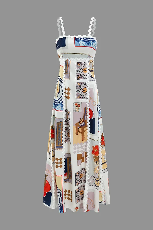 Maxi dresses with a belted empire waist for a more defined and flattering silhouetteGeometric Print Slip Maxi Dress Maxi dresses with a belted empire waist for a more defined and flattering silhouetteGeometric Print Slip Maxi Dress