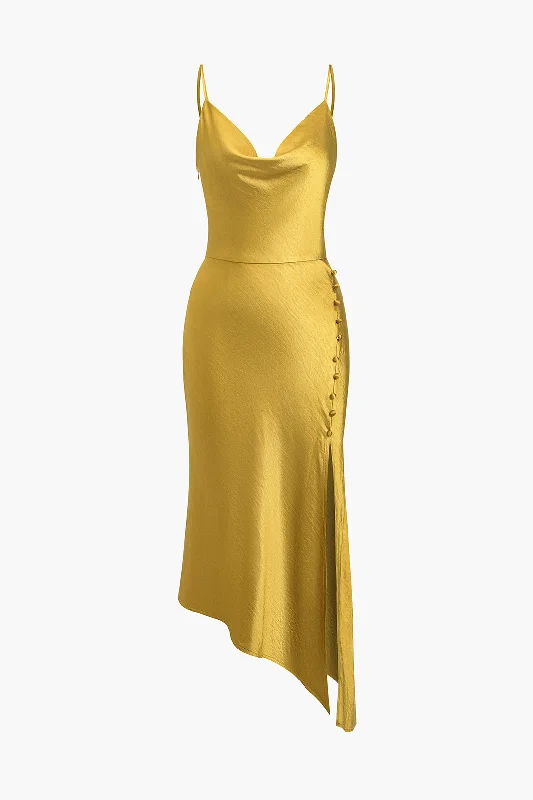 Maxi dresses with patchwork designs for a one - of - a - kind styleSolid Draped Cowl Neck Maxi Dress Maxi dresses with patchwork designs for a one - of - a - kind styleSolid Draped Cowl Neck Maxi Dress