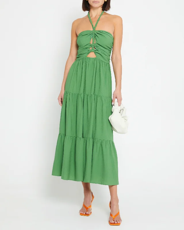 Maxi dresses with geometric prints for a contemporary aestheticTenny Dress
