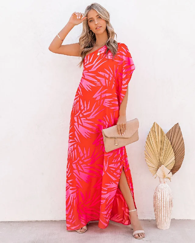 Printed maxi dresses with abstract patterns for an artistic lookTropical Bliss One Shoulder Statement Maxi Dress Printed maxi dresses with abstract patterns for an artistic lookTropical Bliss One Shoulder Statement Maxi Dress