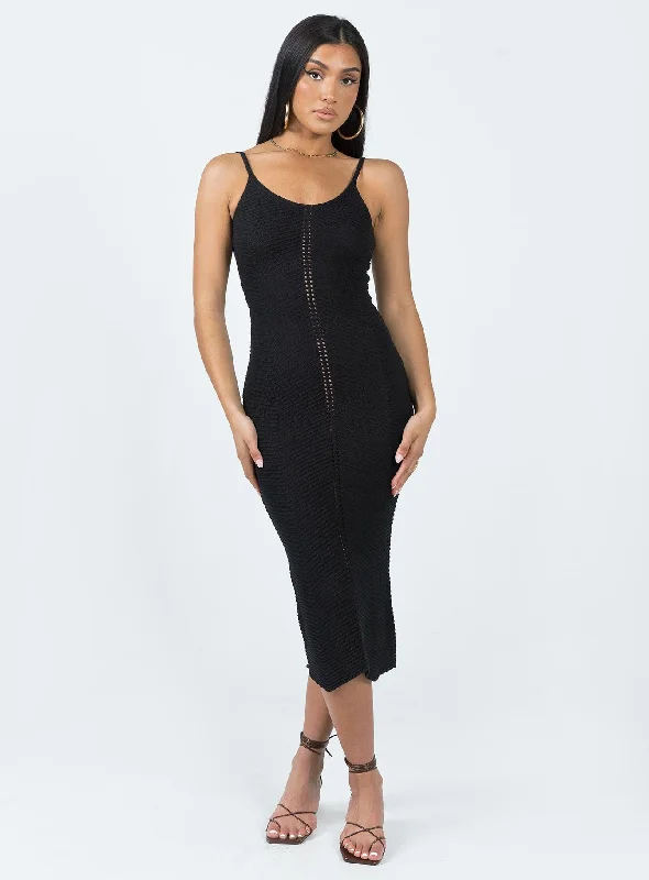 Midi dresses with denim fabric for a casual yet stylish day outAbigail Midi Dress Black Midi dresses with denim fabric for a casual yet stylish day outAbigail Midi Dress Black