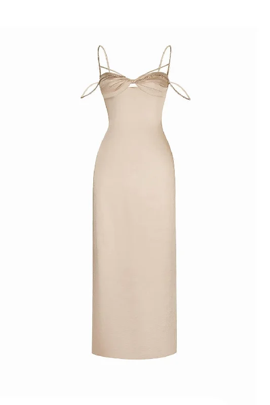 Midi dresses with polka dot prints for a playful summer outfitTwisted Dress