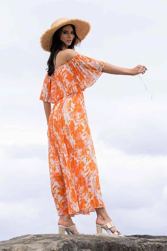 Midi dresses with V - necklines for a flattering and elongating effectCalen Maxi Dress Orange Midi dresses with V - necklines for a flattering and elongating effectCalen Maxi Dress Orange