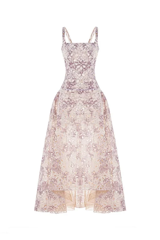 Midi dresses with button - down skirts for a unique and functional designLilac Mullet Dress Midi dresses with button - down skirts for a unique and functional designLilac Mullet Dress