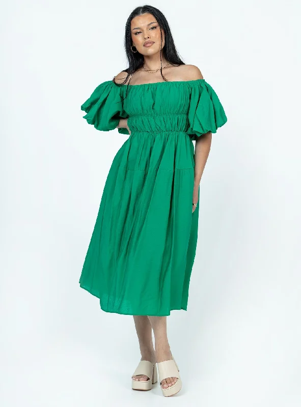 Wrap - style midi dresses in silk for a sophisticated office lookNeri Midi Dress Green Wrap - style midi dresses in silk for a sophisticated office lookNeri Midi Dress Green