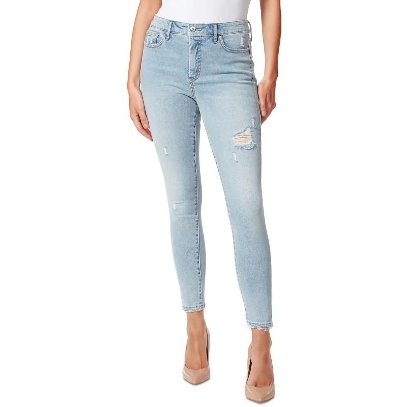 Women's pocket - equipped casual pants Button - fly women jeans with a traditional touch Adored Womens Distressed High Rise Ankle Jeans Women's pocket - equipped casual pants Button - fly women jeans with a traditional touch Adored Womens Distressed High Rise Ankle Jeans