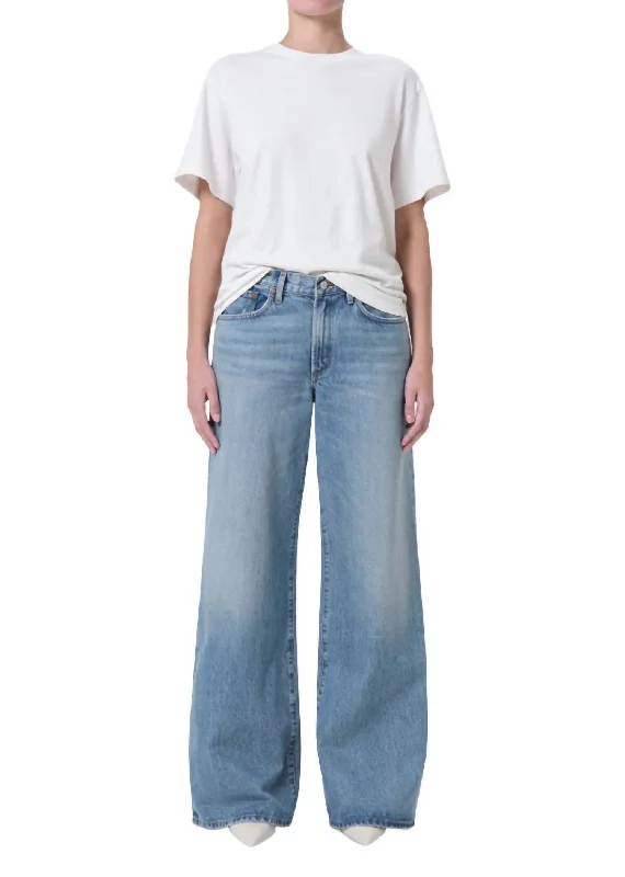 Women's two - piece pant set Ripped women jeans for a rebellious and fashion - forward style Clara Low Rise Baggy Jeans In Signal Women's two - piece pant set Ripped women jeans for a rebellious and fashion - forward style Clara Low Rise Baggy Jeans In Signal