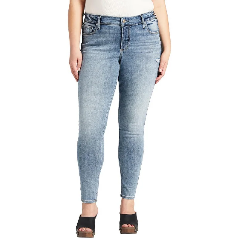 Women's elastic - waist lounge pants Acid - wash women jeans with a retro finish Elyse Womens Mid-Rise Distressed Skinny Jeans Women's elastic - waist lounge pants Acid - wash women jeans with a retro finish Elyse Womens Mid-Rise Distressed Skinny Jeans