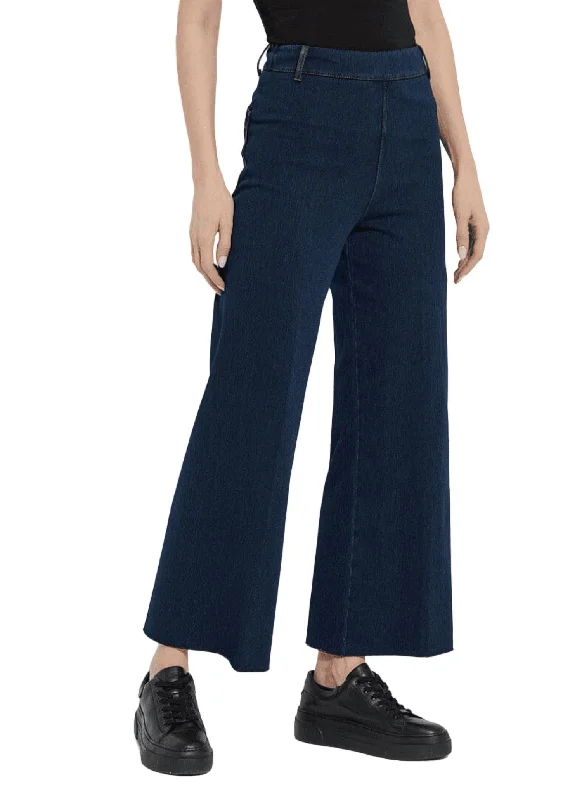 Women's tie - dye festival pants Straight - leg women jeans with a classic and timeless appeal Erin Wide Leg Denim Jeans In Indigo Women's tie - dye festival pants Straight - leg women jeans with a classic and timeless appeal Erin Wide Leg Denim Jeans In Indigo