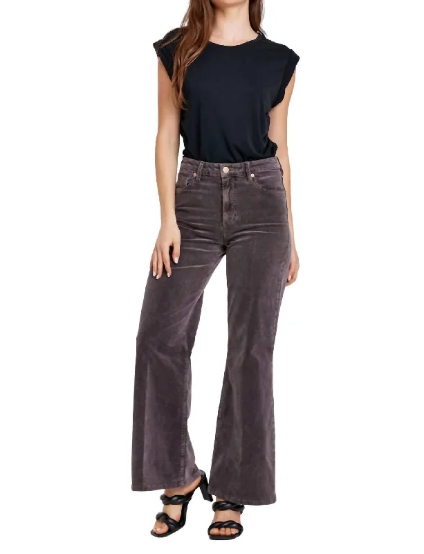 Women's wide - leg dress pants Bootcut women jeans to complement various shoe styles Fiona Cord High Rise Wide Leg Jeans In Espresso Women's wide - leg dress pants Bootcut women jeans to complement various shoe styles Fiona Cord High Rise Wide Leg Jeans In Espresso