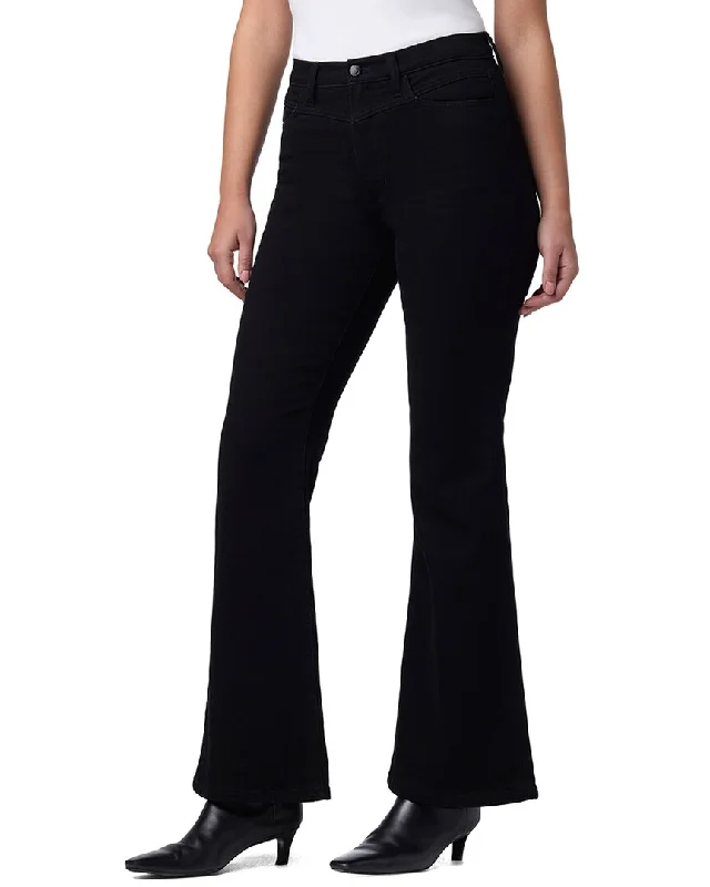 Women's pants for travel Embellished women jeans with studs or rhinestones for a glamorous touch JOE'S Jeans Black Rinse High-Rise Flare Jean