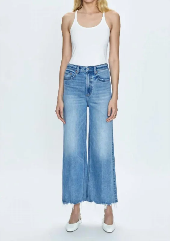 Women's recycled - material workout pants Wide - leg women jeans for a modern and relaxed vibe Lana High Rise Ultra Wide Leg Denim Jeans In Villa Women's recycled - material workout pants Wide - leg women jeans for a modern and relaxed vibe Lana High Rise Ultra Wide Leg Denim Jeans In Villa