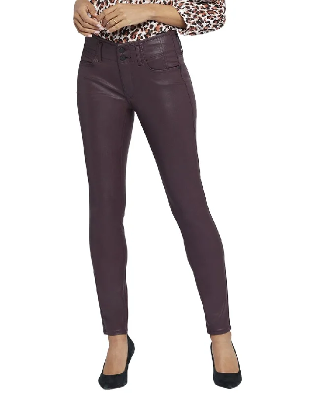 Women's long - length casual pants Straight - leg women jeans with a classic and timeless appeal NYDJ Ami Dark Cherry Coated Skinny Leg Jean Women's long - length casual pants Straight - leg women jeans with a classic and timeless appeal NYDJ Ami Dark Cherry Coated Skinny Leg Jean