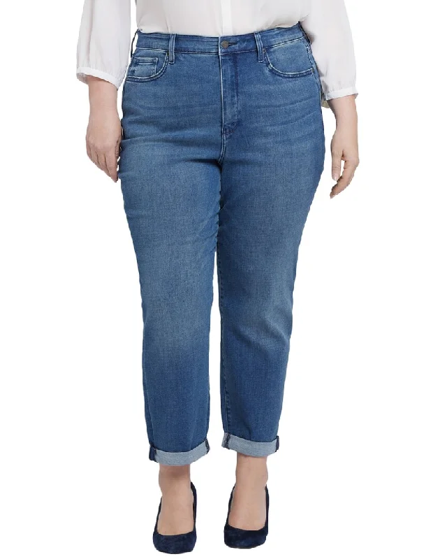 Women's linen summer pants High - rise flare women jeans for a 70s - inspired look NYDJ Plus Margot Cascade Wave Girlfriend Jean Women's linen summer pants High - rise flare women jeans for a 70s - inspired look NYDJ Plus Margot Cascade Wave Girlfriend Jean