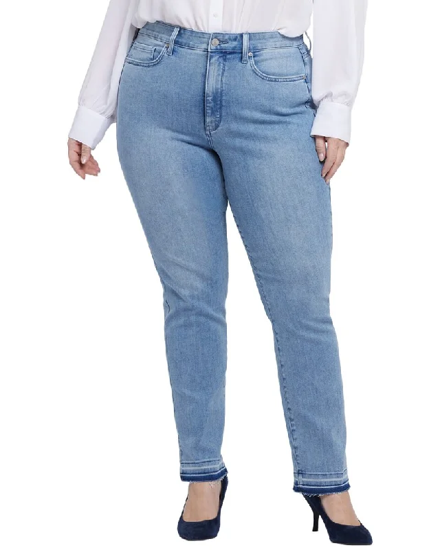 Women's expensive designer pants Dark - wash women jeans for a sophisticated and slimming effect NYDJ Plus Marilyn Big Skies Straight Leg Jean Women's expensive designer pants Dark - wash women jeans for a sophisticated and slimming effect NYDJ Plus Marilyn Big Skies Straight Leg Jean