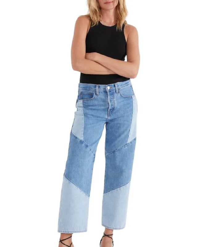 Women's embroidered ethnic pants Ripped women jeans for a rebellious and fashion - forward style Sai Paneled Work Pant In Galleria Two Tone
